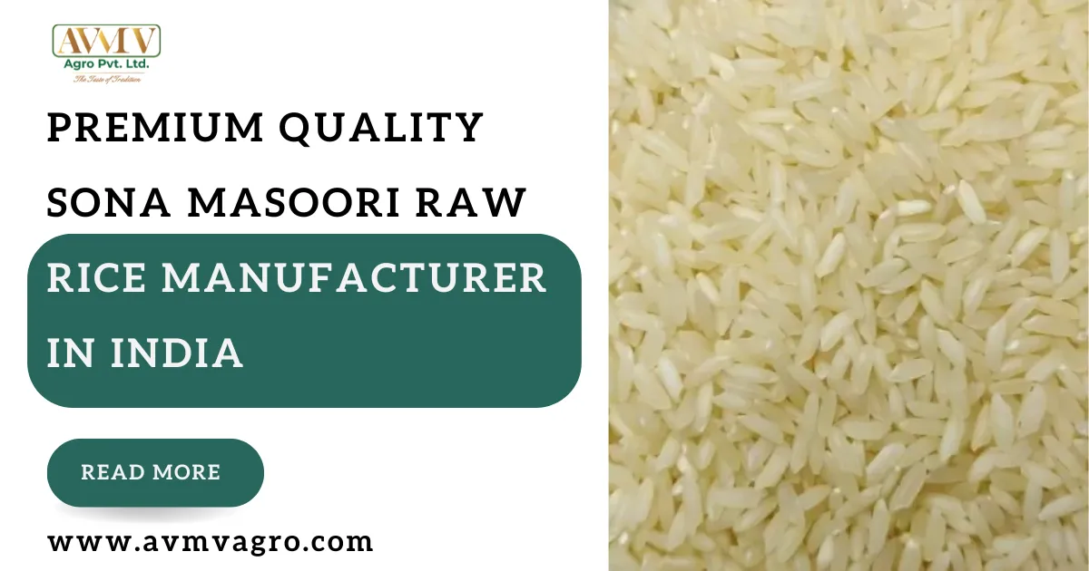Premium Quality Sona Masoori Raw Rice Manufacturer in India